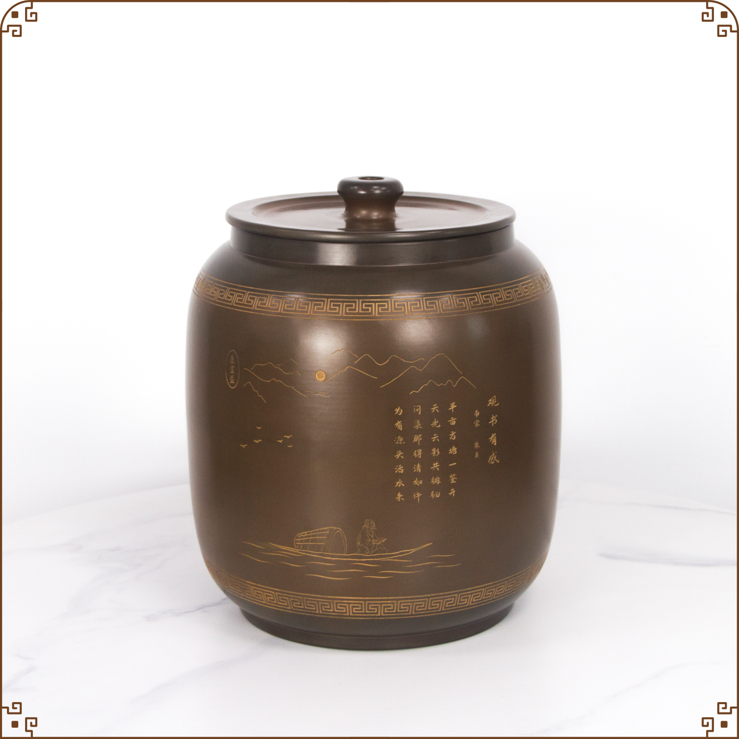 【康宜盛】生态功能小养水缸抽水款-渐变色（13L）